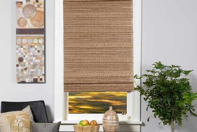 Natural woven wood shades
