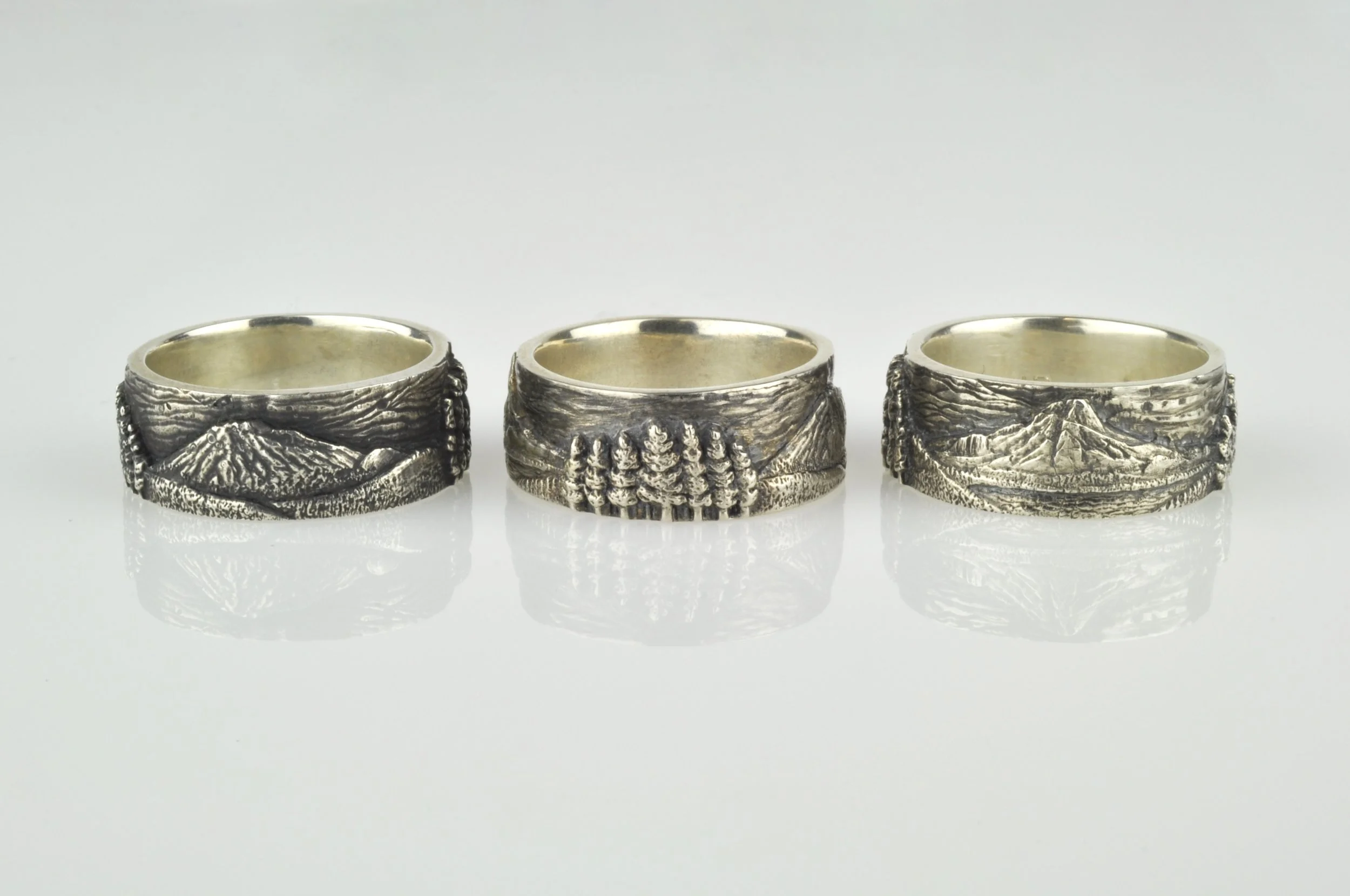Waylon Rhoads Original Mt. Hood, Frog Lake and Mt. Bachelor Ring