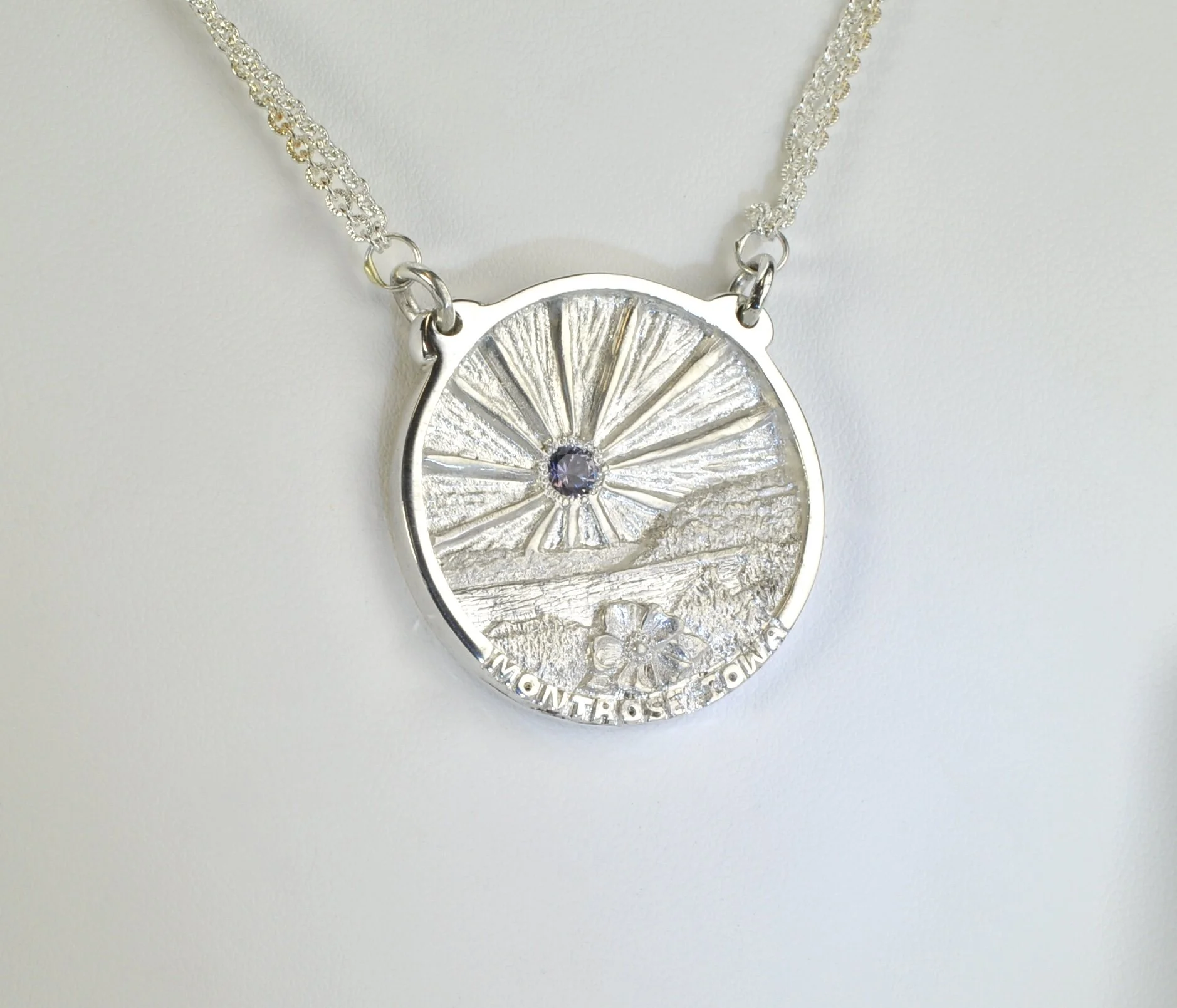 Waylon Rhoads Original Sterling Silver Montrose Pendant with Sapphire