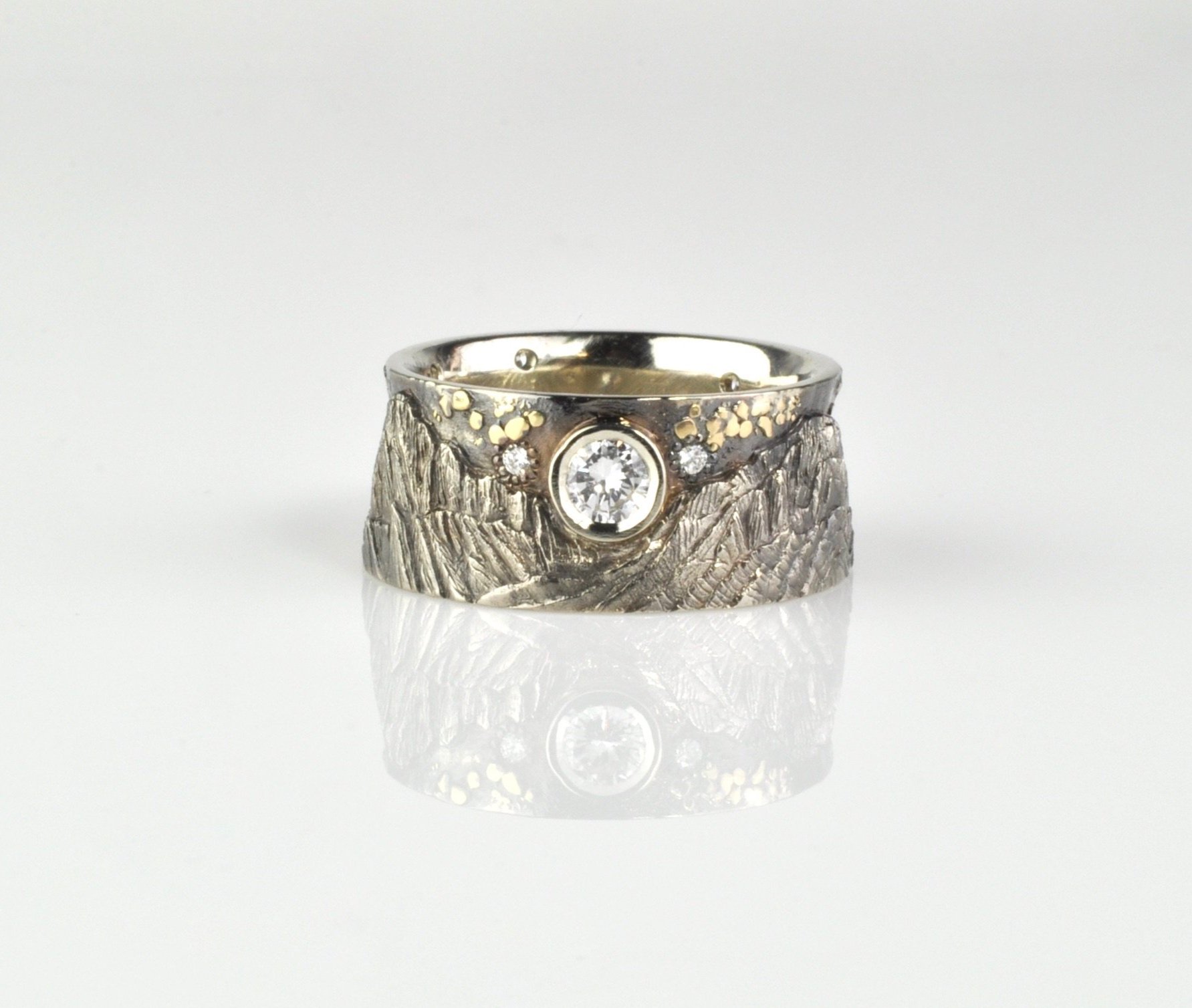 Waylon Rhoads Original Mt Whitney Ring with Diamonds — Waylon