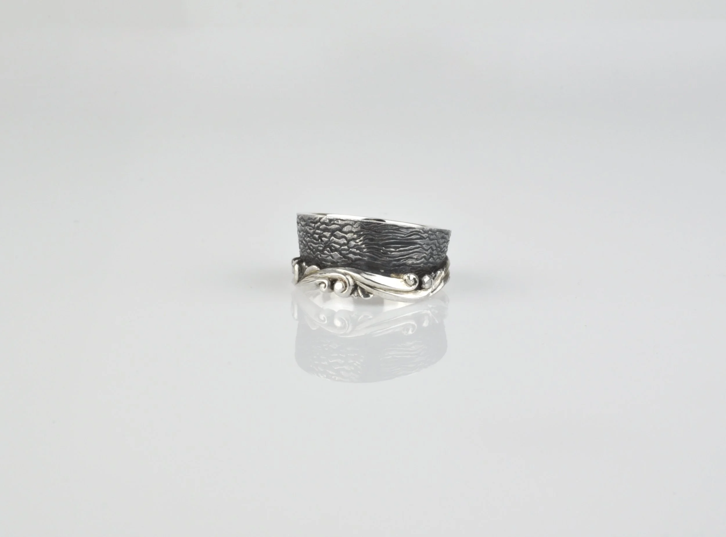 Raw and Refined Scroll Ring by Waylon Rhoads Jewelry