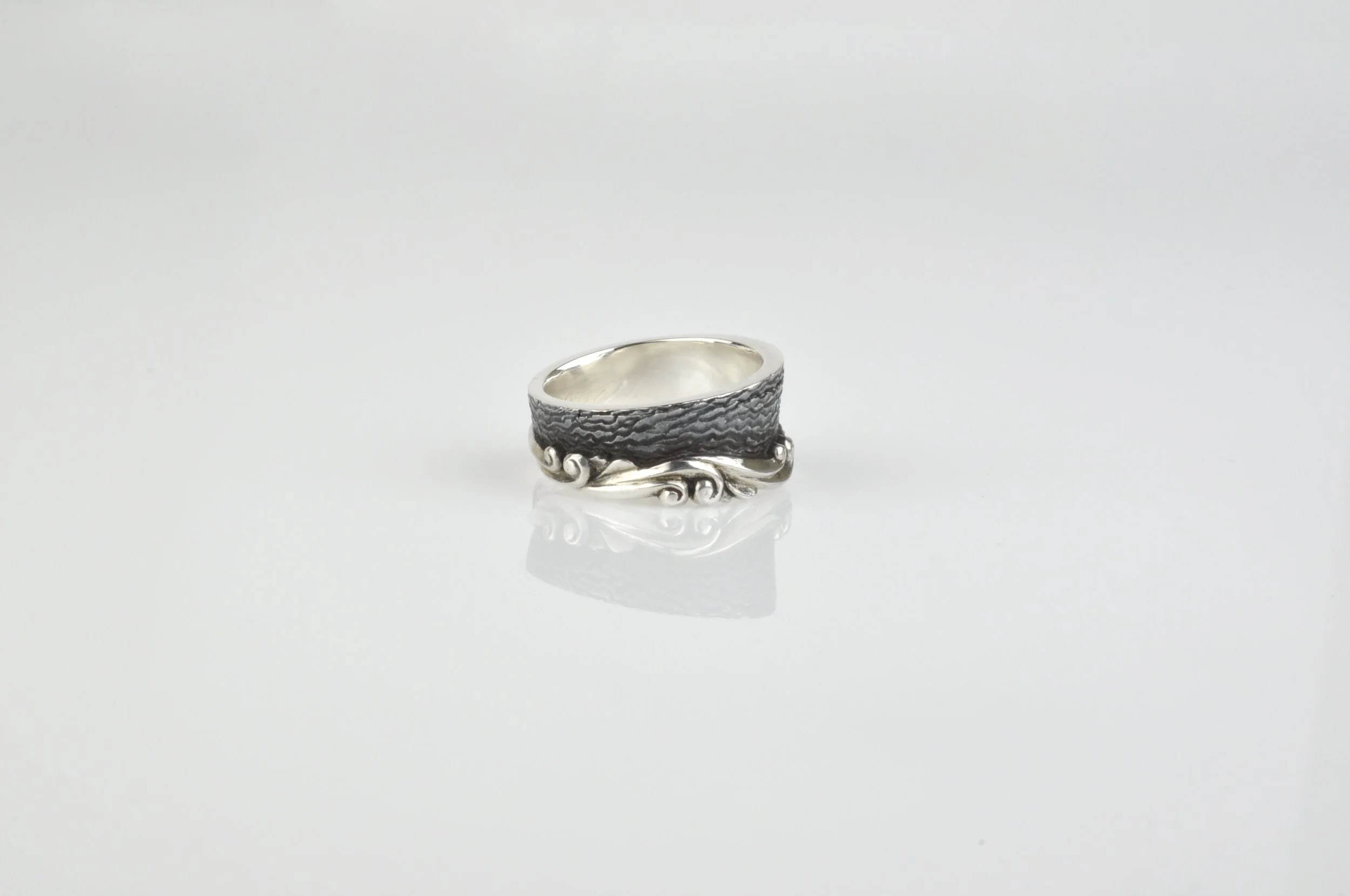 Raw and Refined Scroll Ring by Waylon Rhoads Jewelry