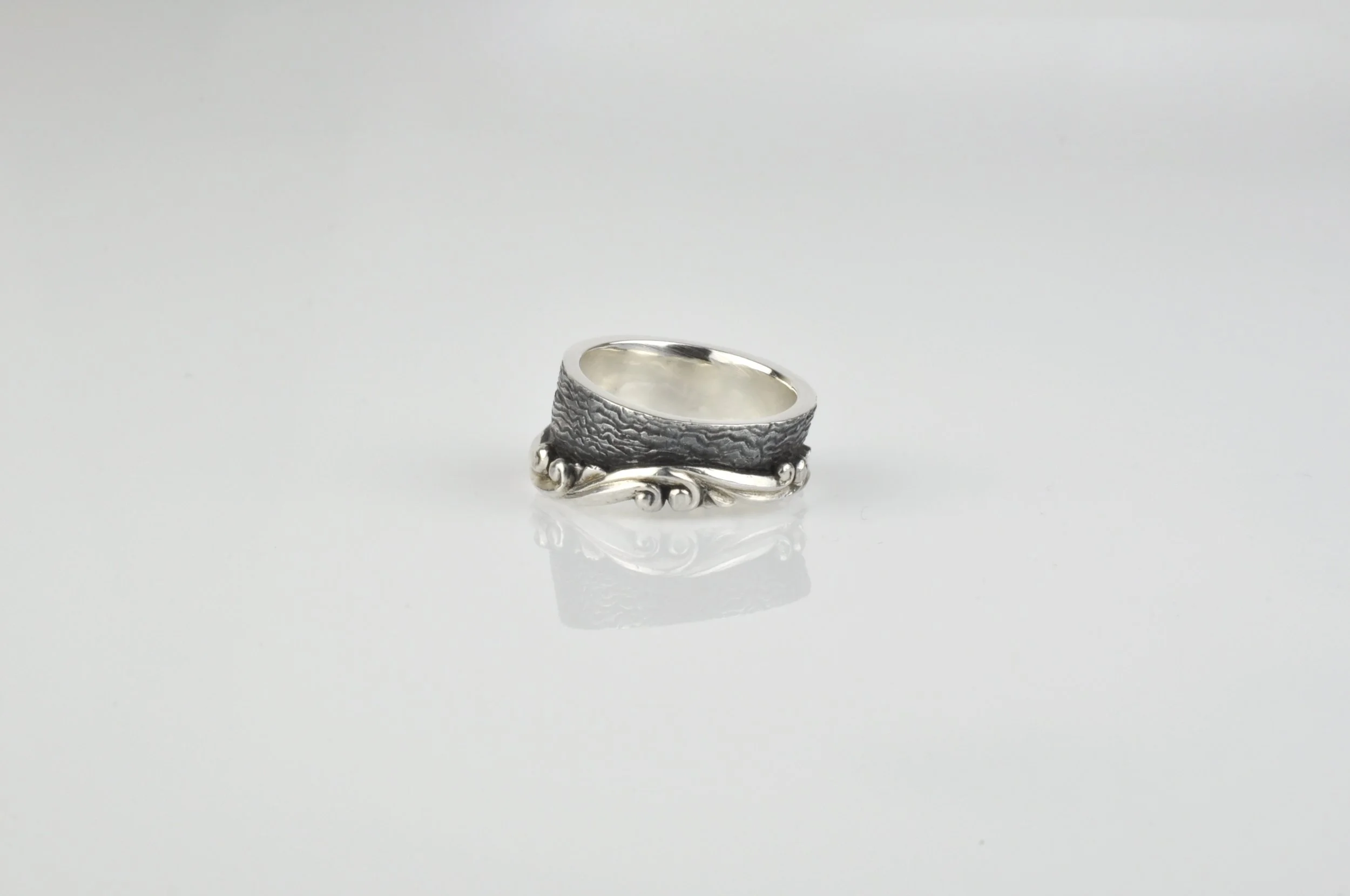 Raw and Refined Scroll Ring by Waylon Rhoads Jewelry