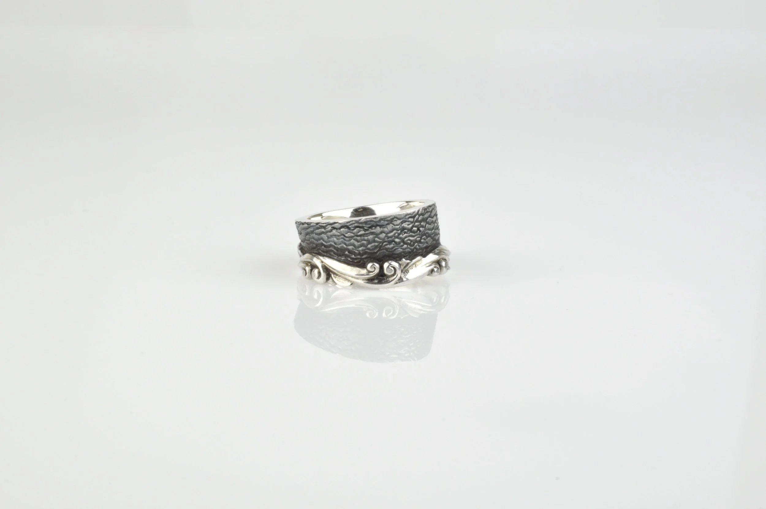 Raw and Refined Scroll Ring by Waylon Rhoads Jewelry