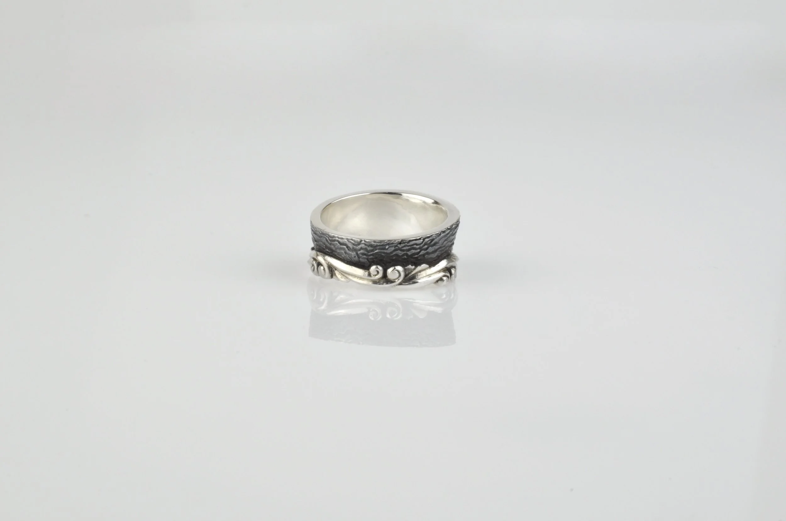 Raw and Refined Scroll Ring by Waylon Rhoads Jewelry