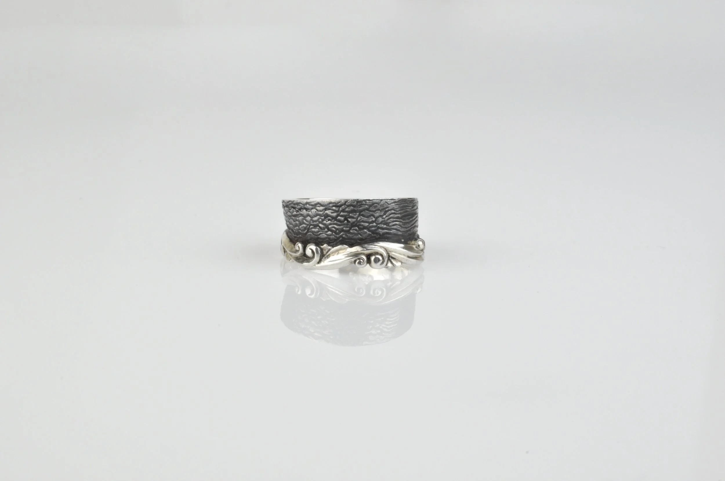 Raw and Refined Scroll Ring by Waylon Rhoads Jewelry