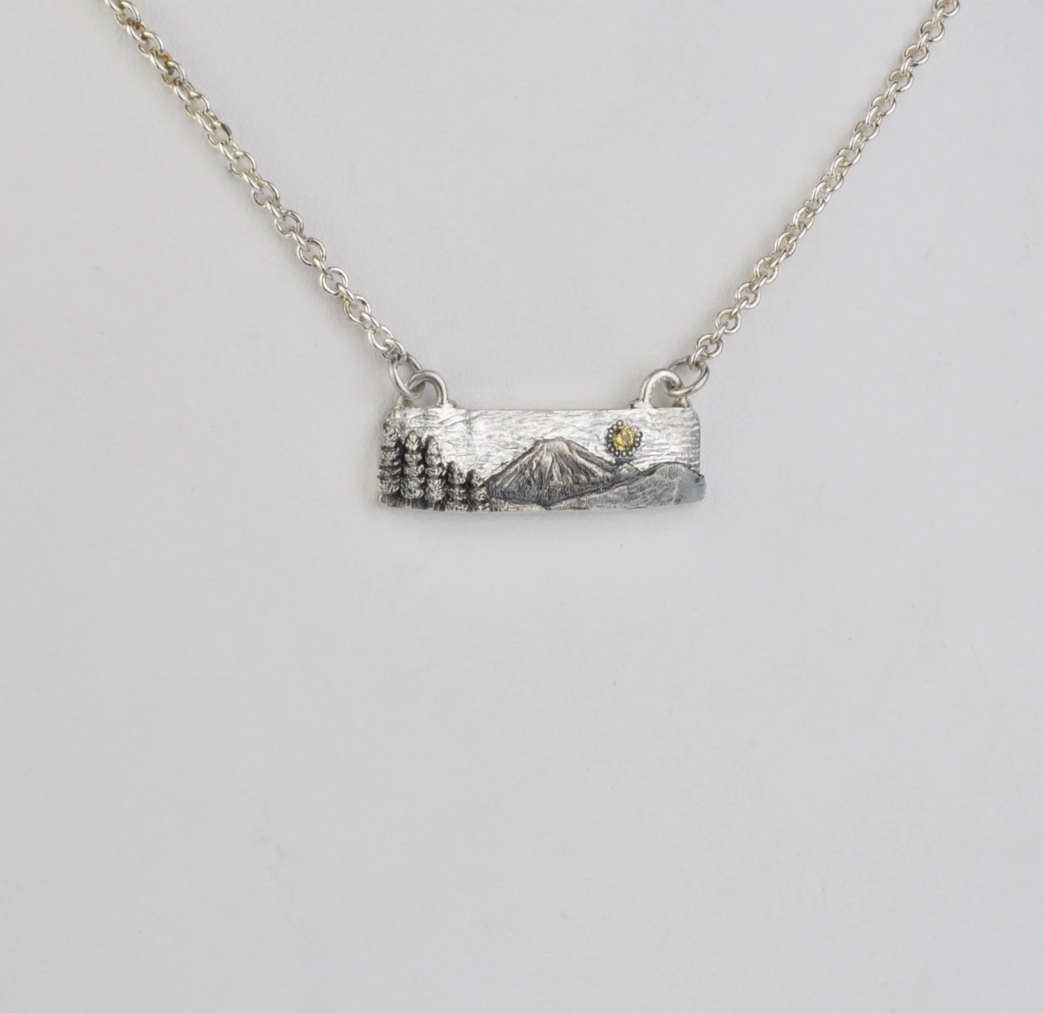 Mt. Bachelor and Tumalo Necklace by Waylon Rhoads Jewelry