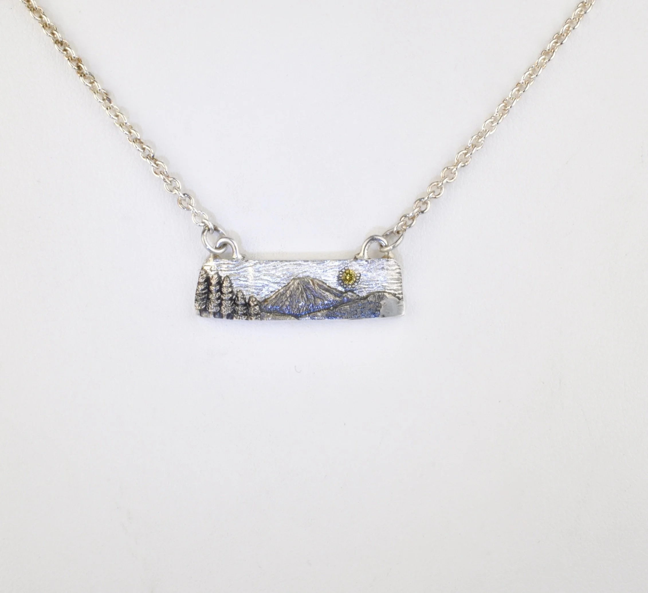 Mt. Bachelor and Tumalo Necklace by Waylon Rhoads Jewelry