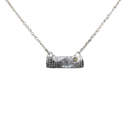 Mt. Hood and Frog Lake Necklace by Waylon Rhoads Jewelry