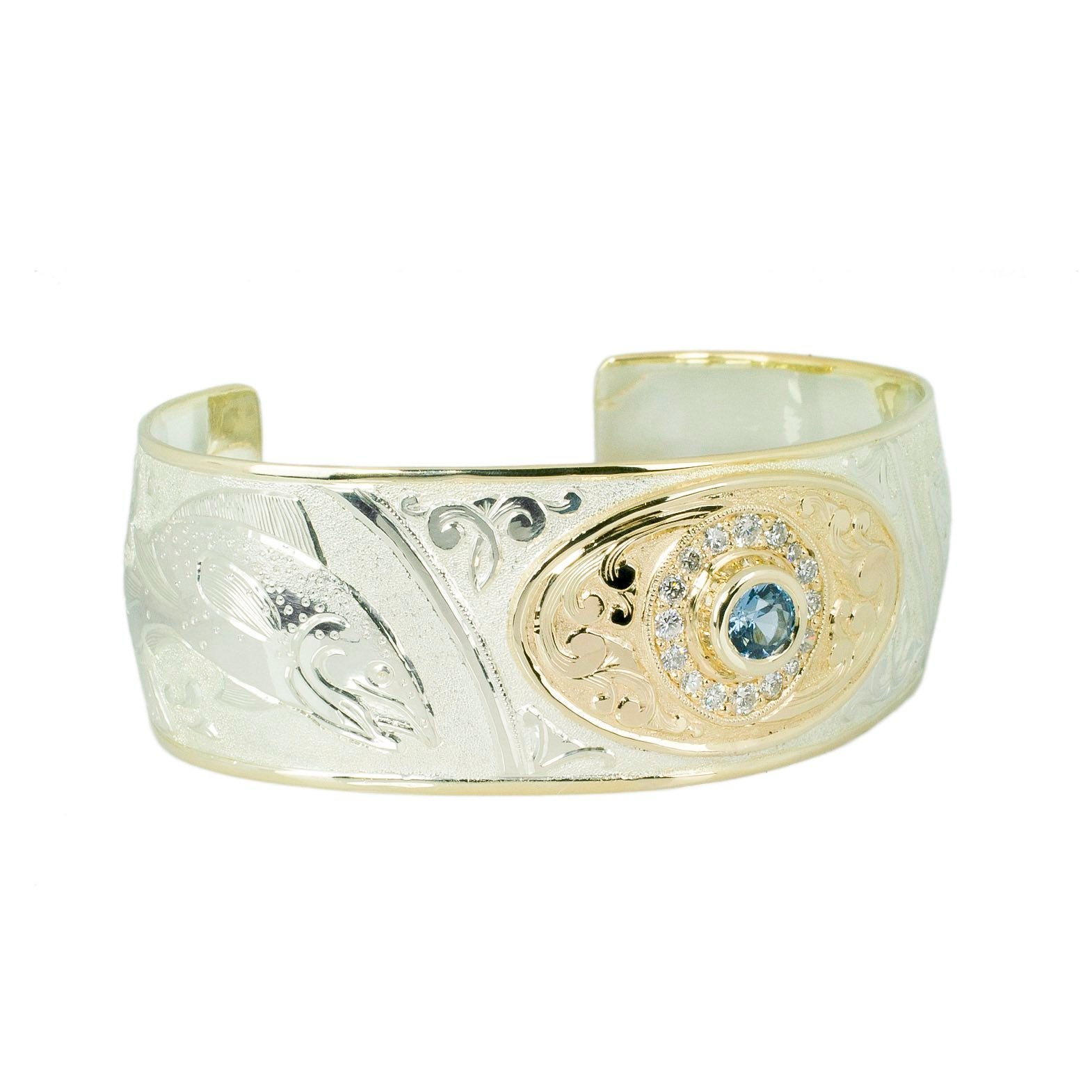 Hand Engraving, fabrication, and stone setting by Waylon Rhoads Jewelry