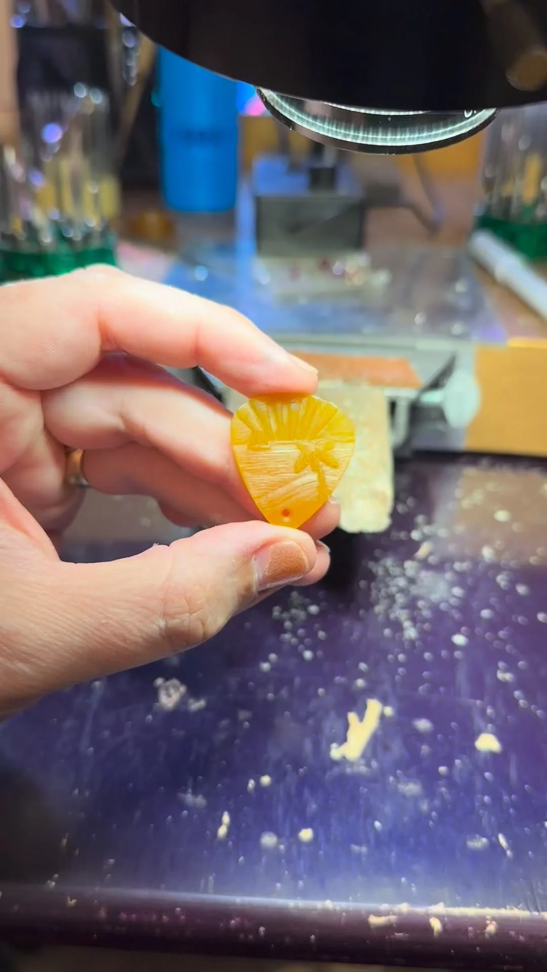 The is a hand carved wax model I will be casting in sterling silver.