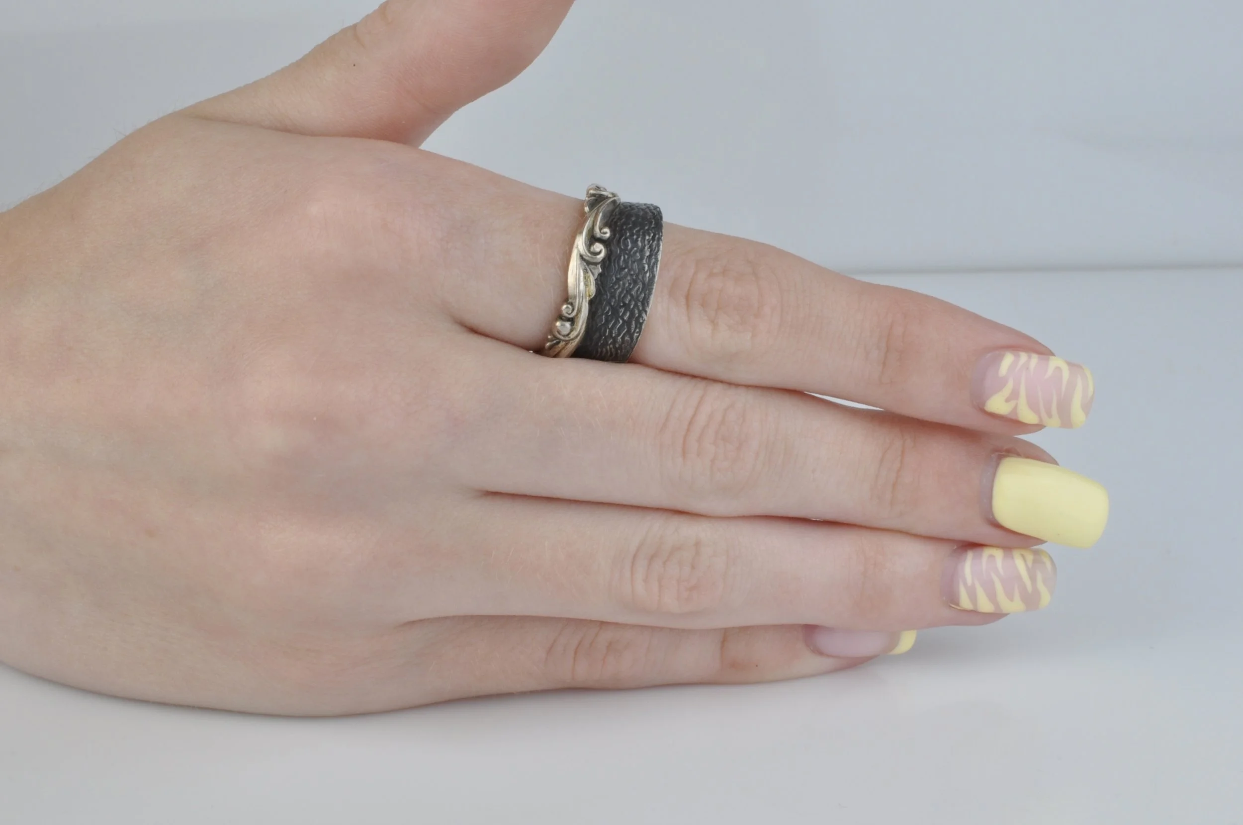 Raw and Refined Scroll Ring