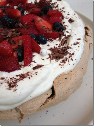 CHOCOLATE RASPBERRY PAVLOVA