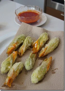 FRIED CHEESE STUFFED SQUASH BLOSSOMS