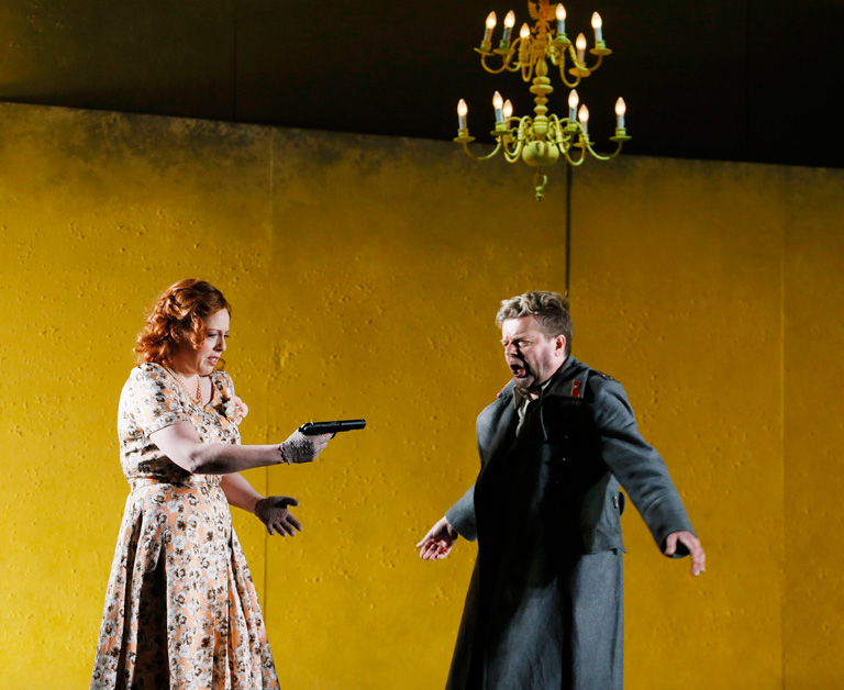 Giselle Allen and Peter Hoare in The Queen of Spades, ENO (©Donald Copper)