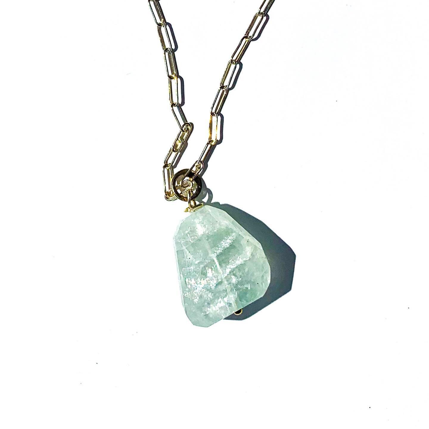 The sparkle in this Aquamarine is just spectacular! I can&rsquo;t get enough of it, am swimming in a sea of it at my work table and it feels so good! This gorgeous gemstone bestows us with Tranquility + Courage ... two things that I need a whole lot 