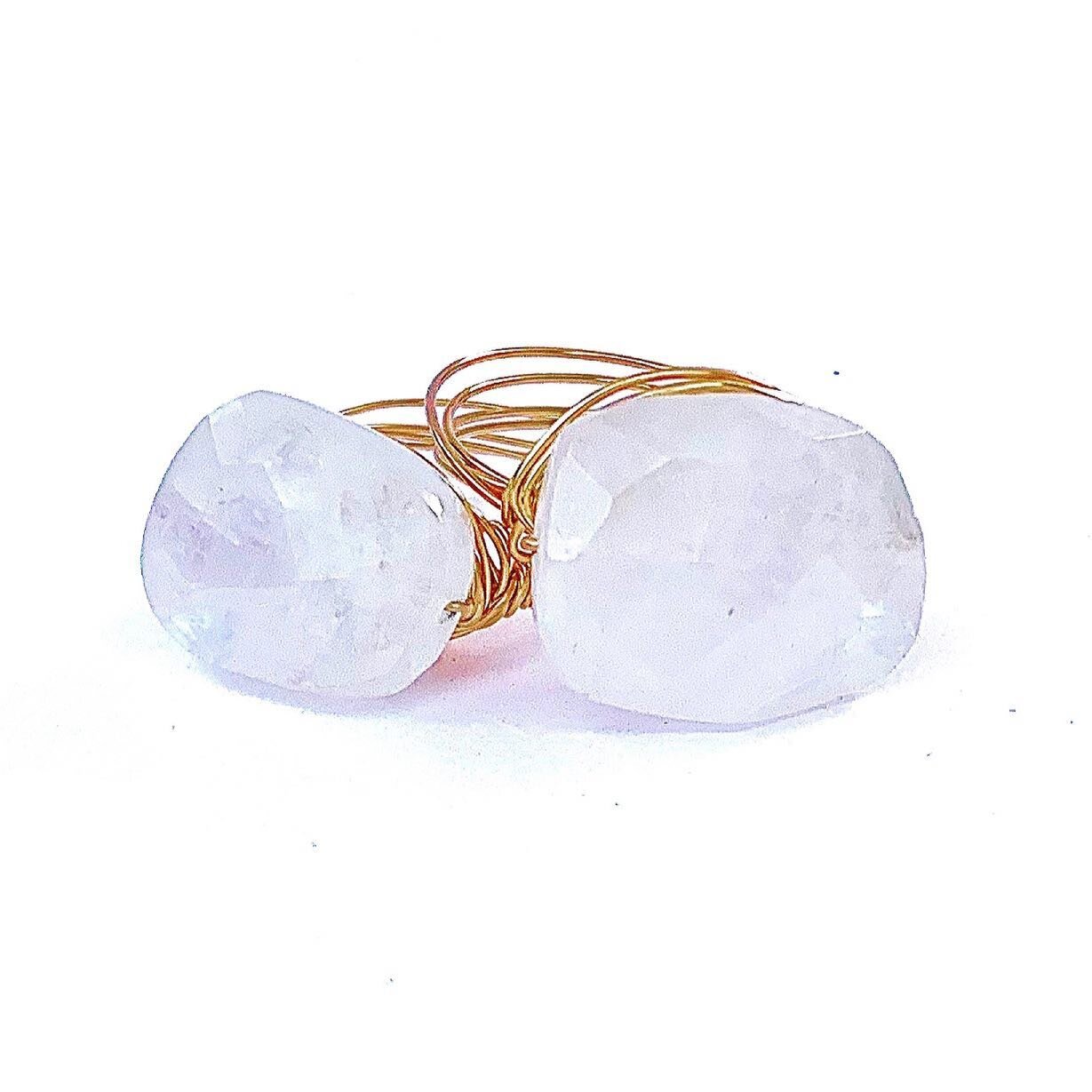 Moonstone Magic 🤍 We have just a few more of these luminescent beauties left ... DM to make one yours! #moonstonejewelry #goddessenergy #purebeauty