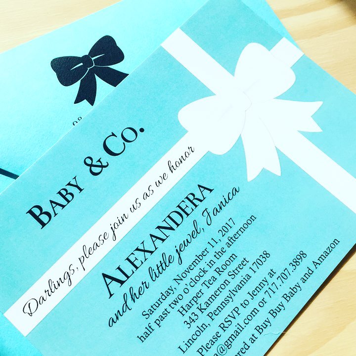 tiffany and co baby shower invitations