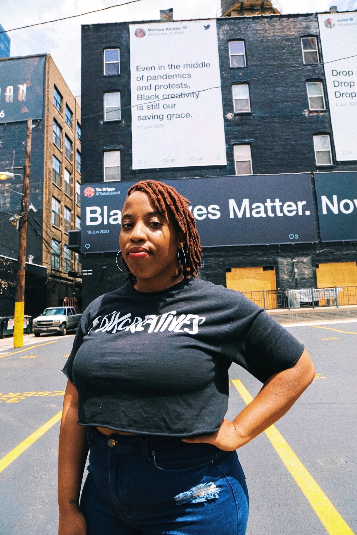 Melissa Kimble Twitter Billboard #blkcreatives