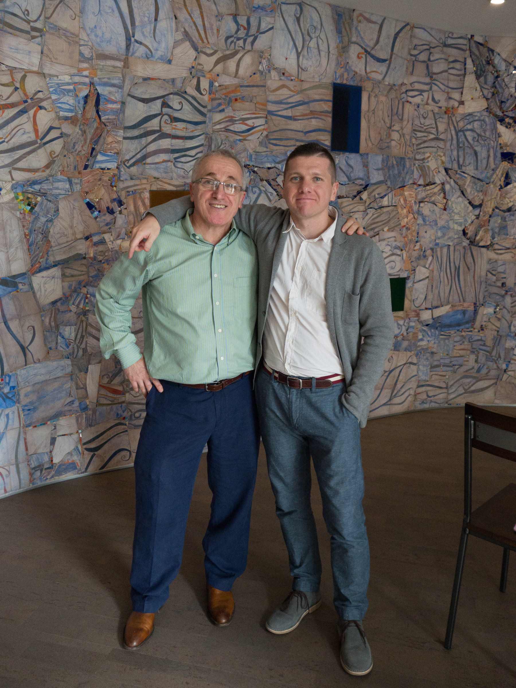 With Timur Akhriev, creative partner on the Erlanger mosaic project.