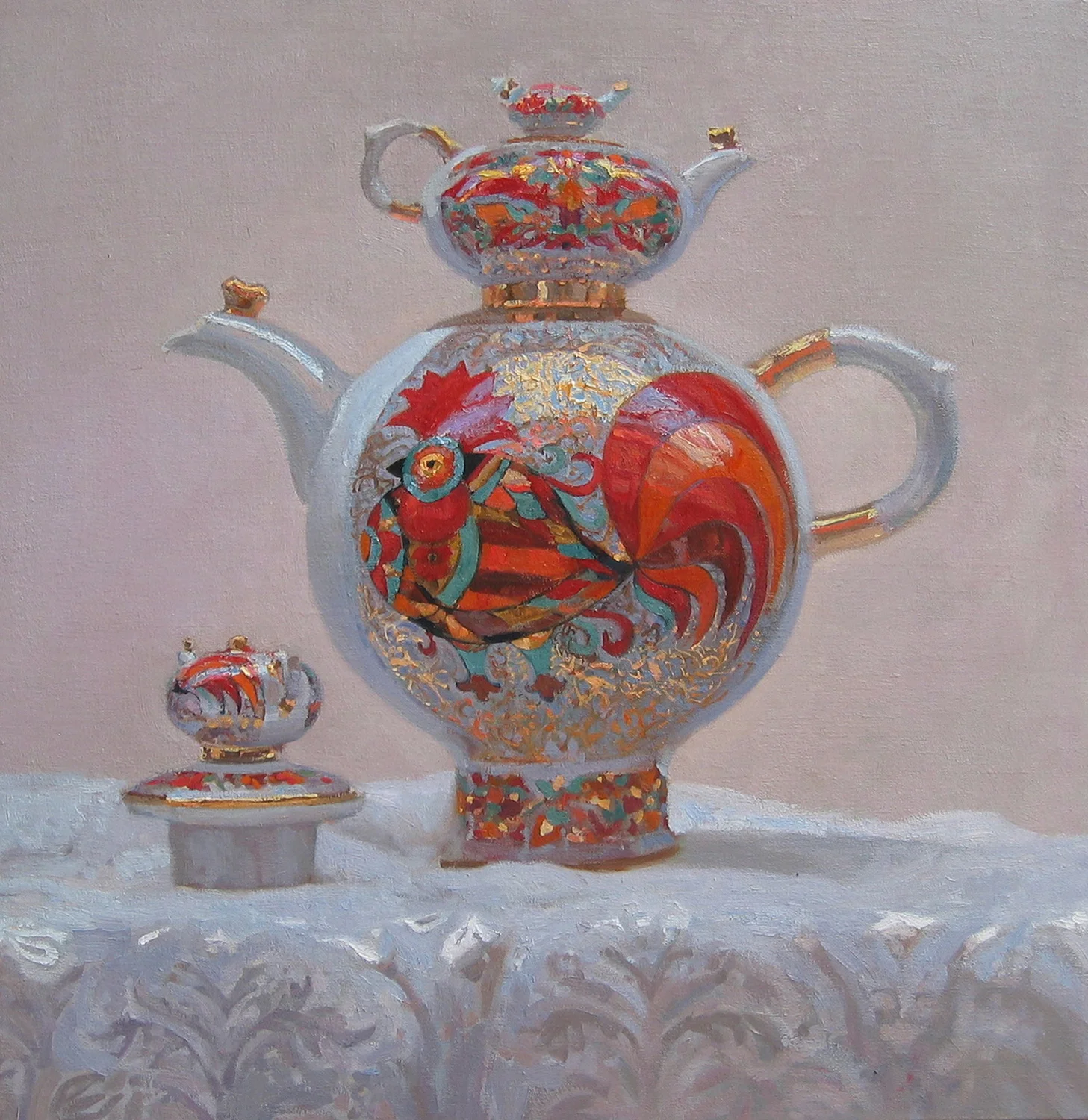 Oil on Linen / 31 x 31 inches Awarded at Salon International, San Antonio, TX