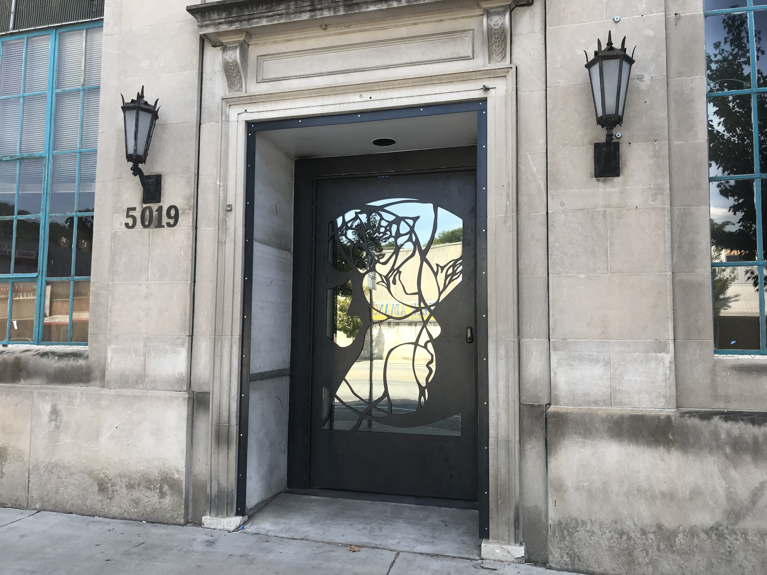 The new front door at Hamilton Bank building Rossville, Georgia