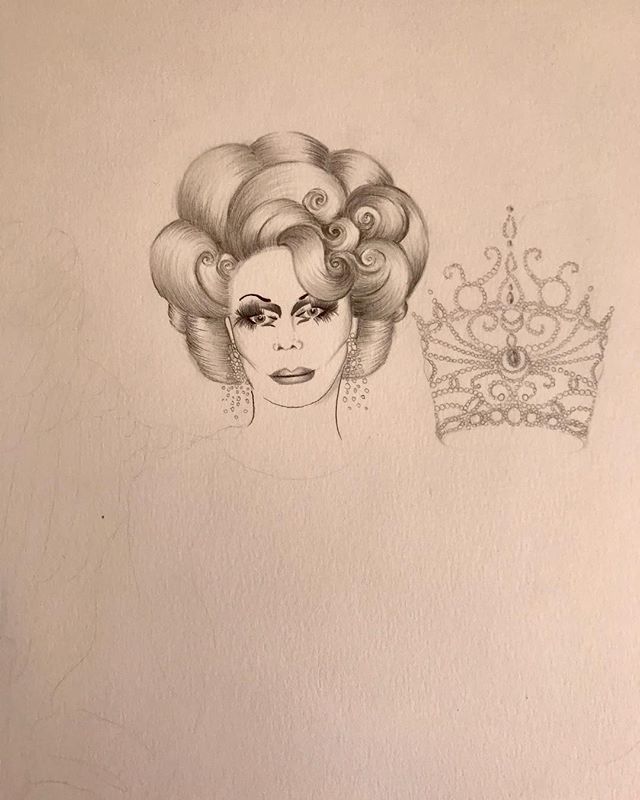 WIP ~ my angel, my queen, forever muse Flawless Sabrina ~ your witchy goddess presence is missed on this planet 💔
&bull;
&bull;
&bull;
&bull;
&bull;
#motherflawlesssabrina #jackdoroshow #legend #icon #thequeen #illustration #drag #dragqueen #queerar