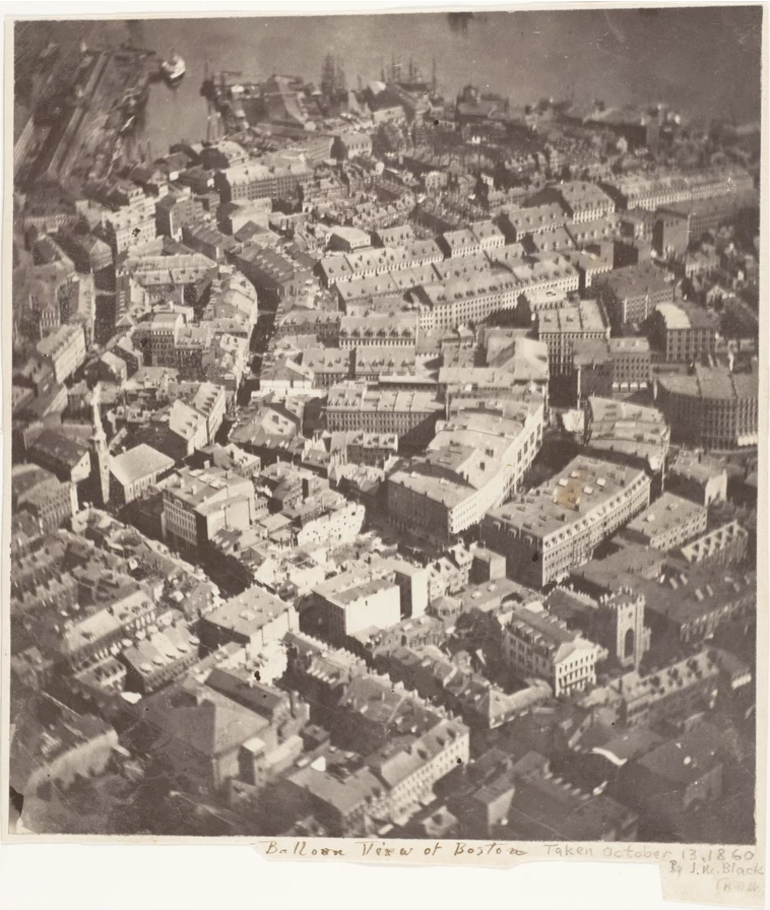 The oldest aerial photograph by Joseph Wallace Black, October 1860