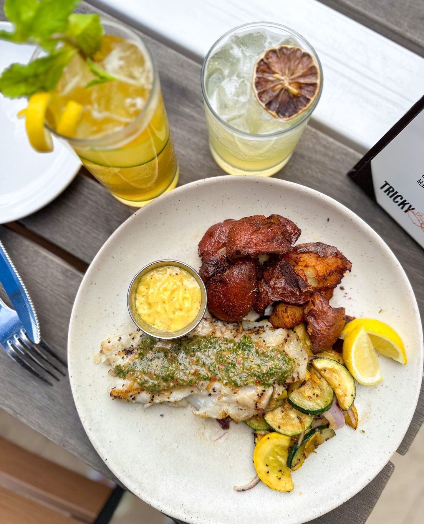 Get it before it&rsquo;s gone: Grouper Chimichurri!⁠ 😋😋⁠😋⁠
⁠
Served with smash potatoes, creole aioli and saut&eacute;ed veggies, this dish pairs mild grouper with bright Argentinian flavors and then, of course, a Gulf Coast creole kick.⁠
⁠
Snag y