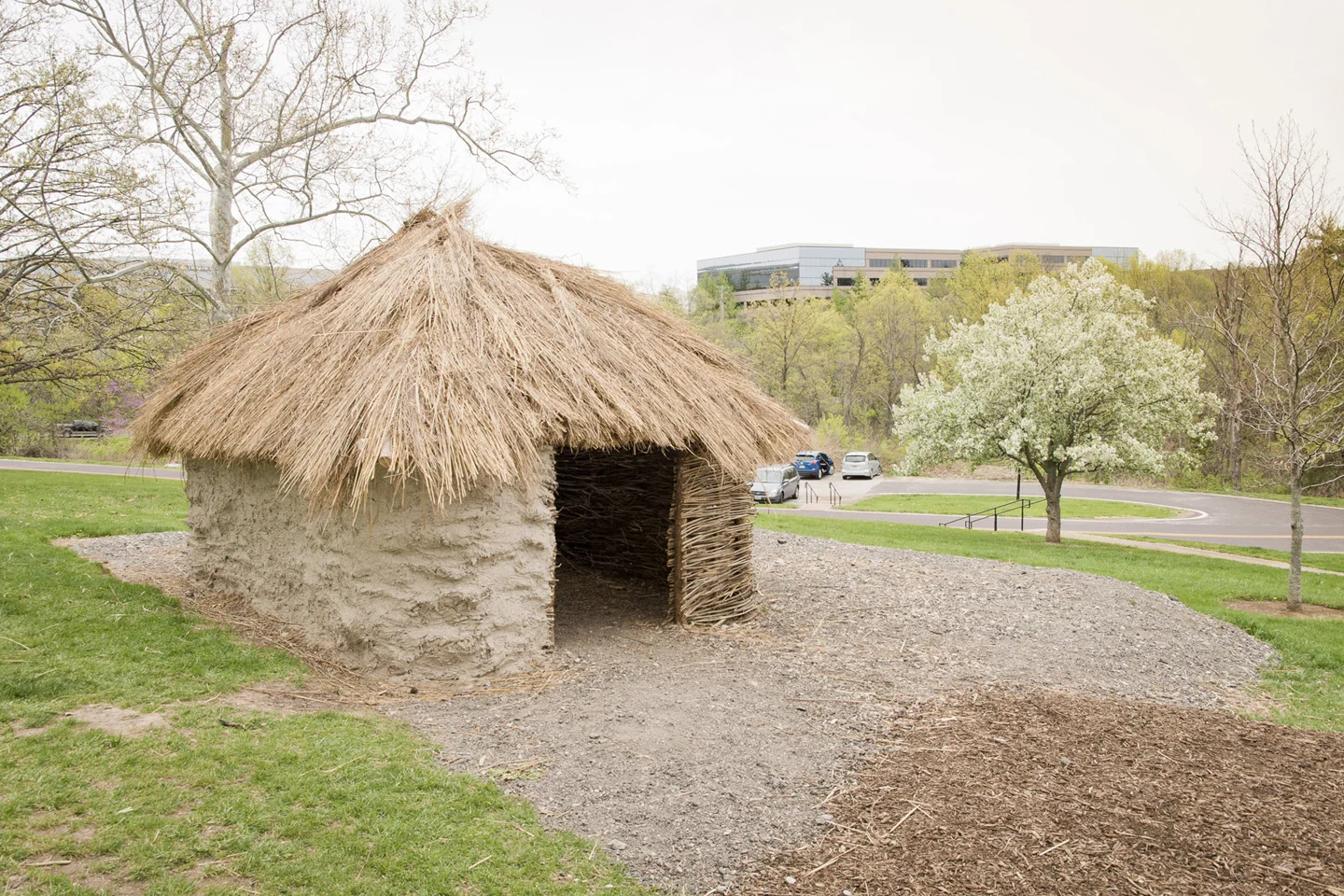 Joe Harl & Robin Machiran Wattle and Daub , 2014 mud, wood dimensions variable Photo by Shaun Alvey