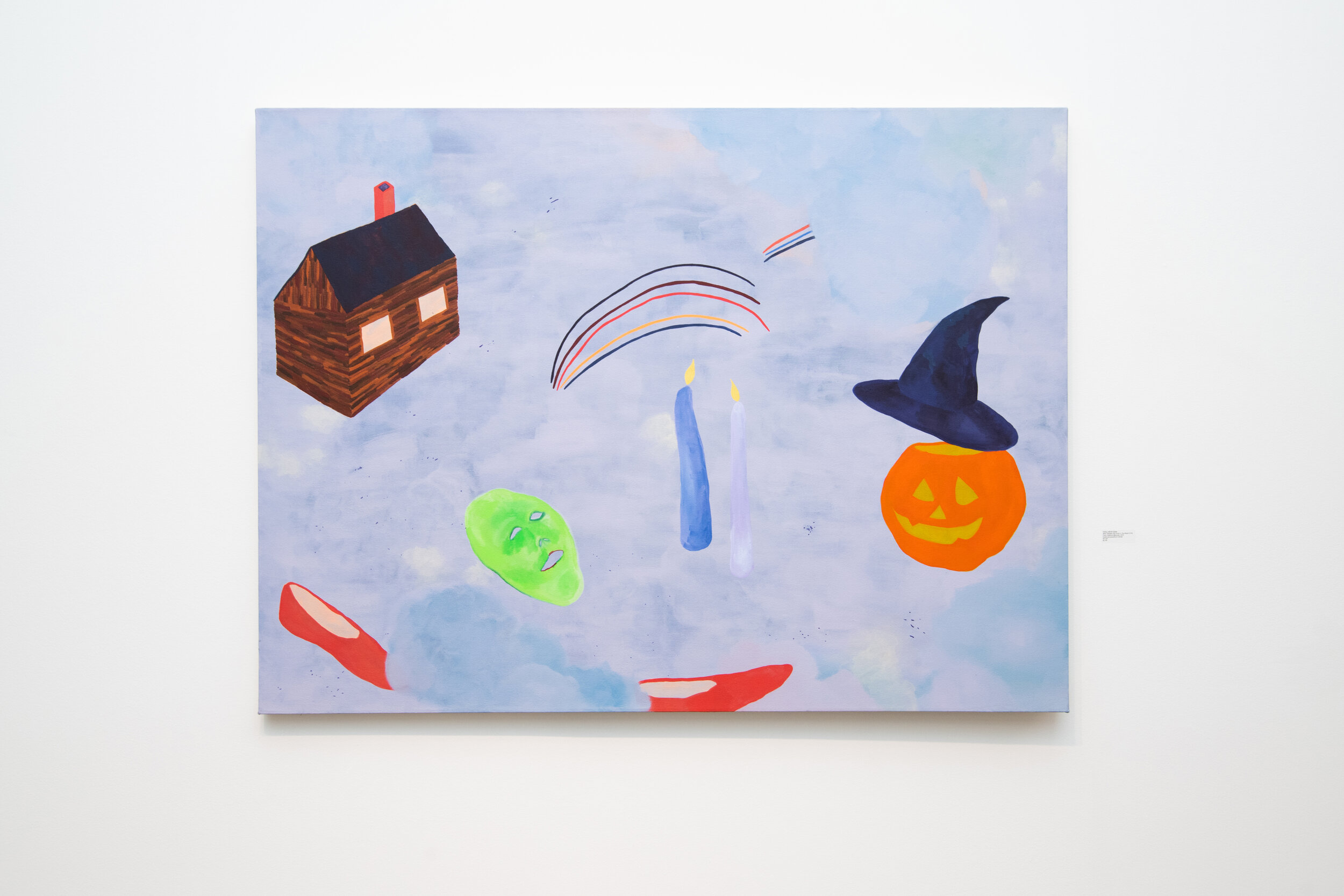  Harley Lafarrah Eaves  More Thematic Plot Points In The Wizard Of Oz From Childhood Memories, 2020  Acrylic and gouache on canvas  46 x 62 inches.   $2,100   