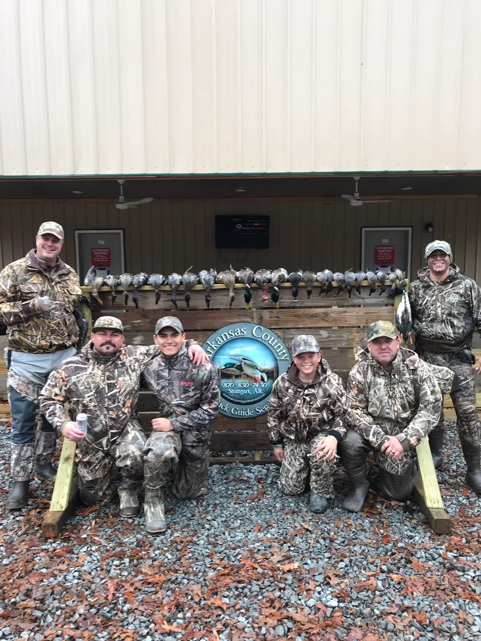 Full Limits of ducks on an Arkansas guided duck hunt