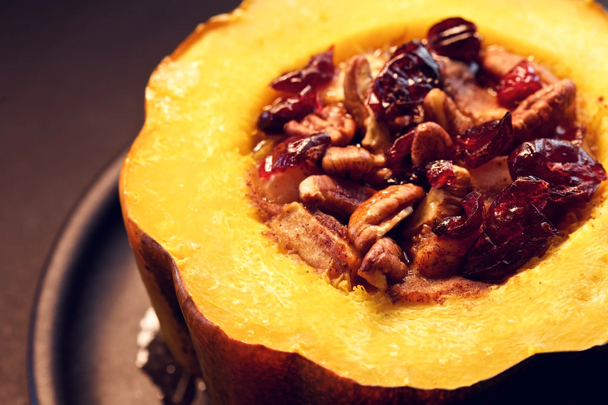 Cranberry-Apple Stuffed Acorn Squash