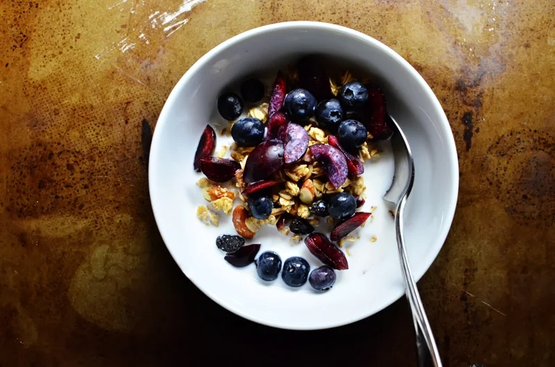 Granola with Cherries + Blueberries