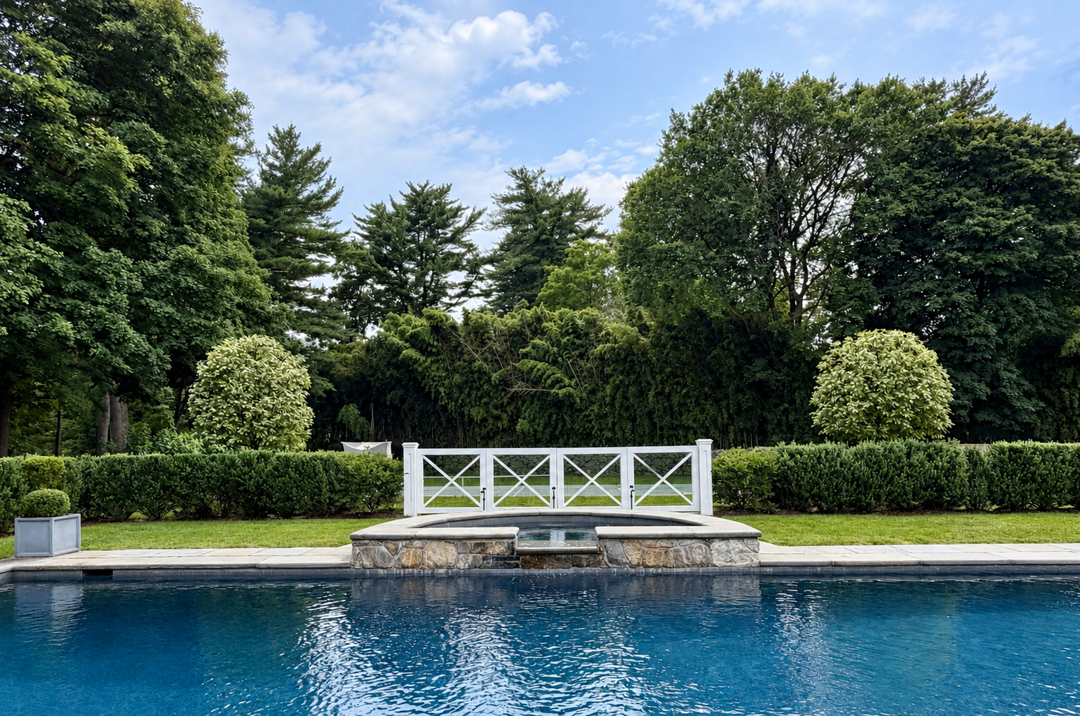 Symmetrical Backyard Pool and Stone Spa.png