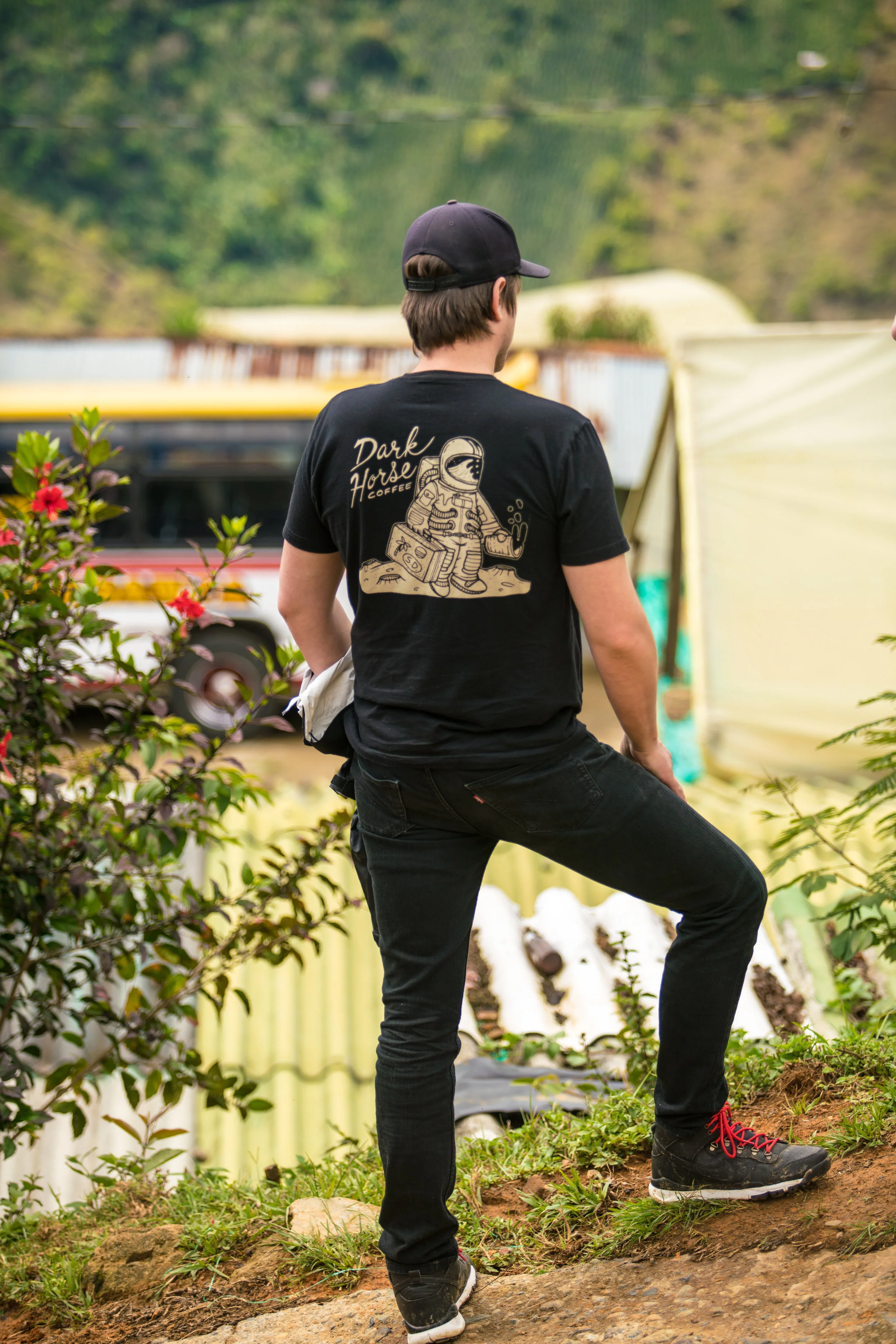 man wearing Dark Horse shirt in Colombia