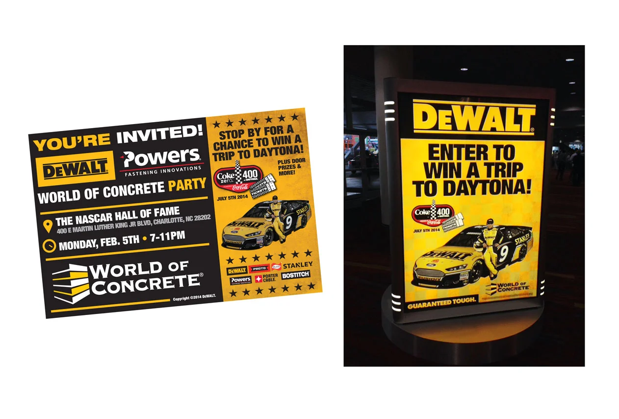 World Of Concrete Trade Show Party Invite and Lighted Kiosk
