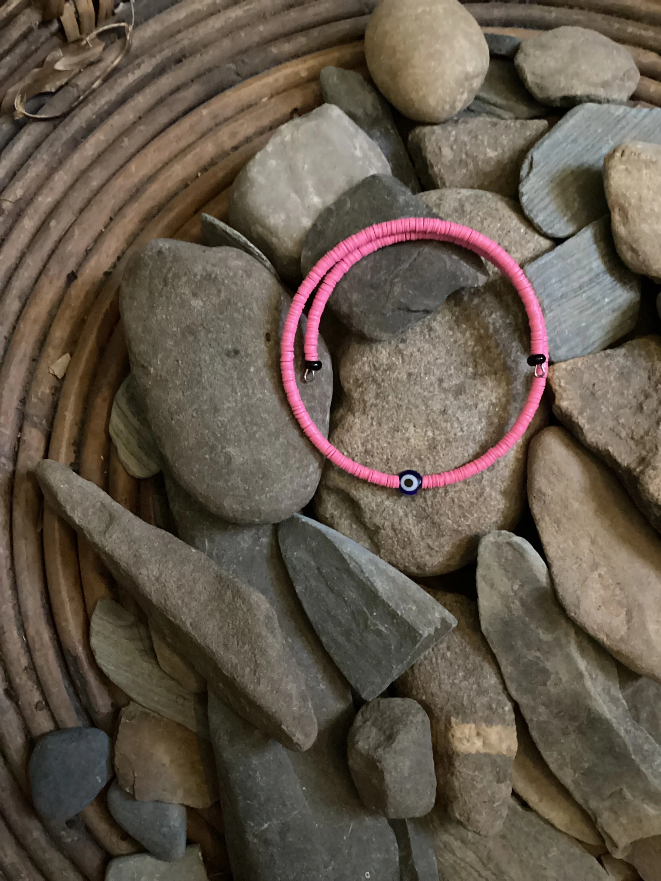 Pink Phono Record & Eye of Protection Bracelet