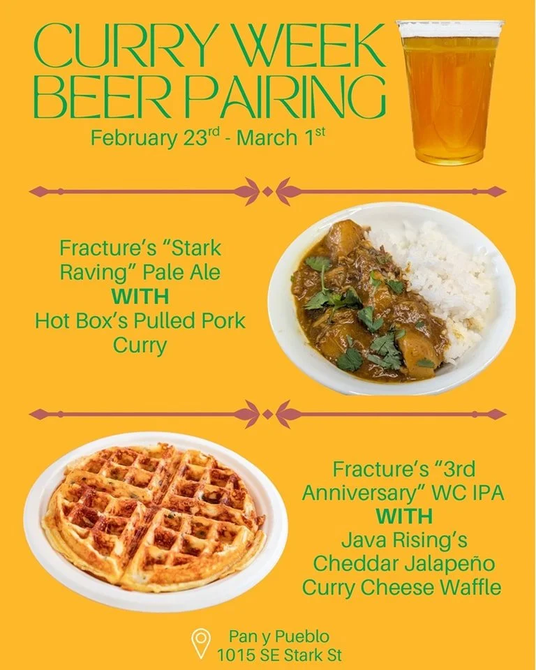 @panypueblopdx @java_rising_coffee @fracturebrewing #pdxfoodtrucks #panypueblopdx #portlandoregon #pulledporksandwich #veganfood #smokebbq #pdxfoodie #porkribs #smokedchicken #smokedtofusandwich #smokedtofu #pdxvegan #curryweek