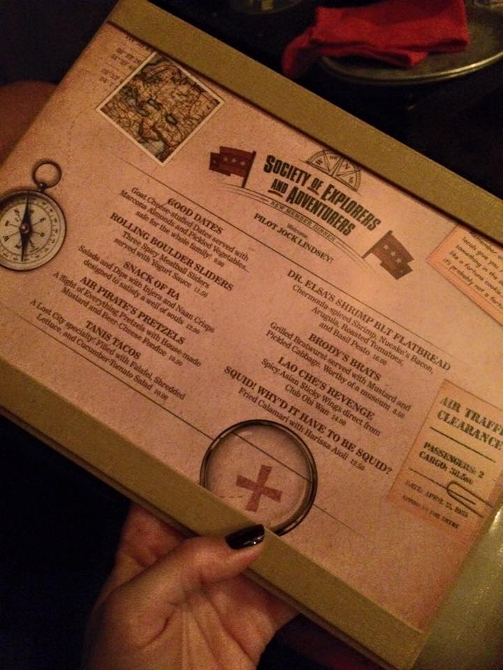Menu at Jock Lindsey's Hangar Bar