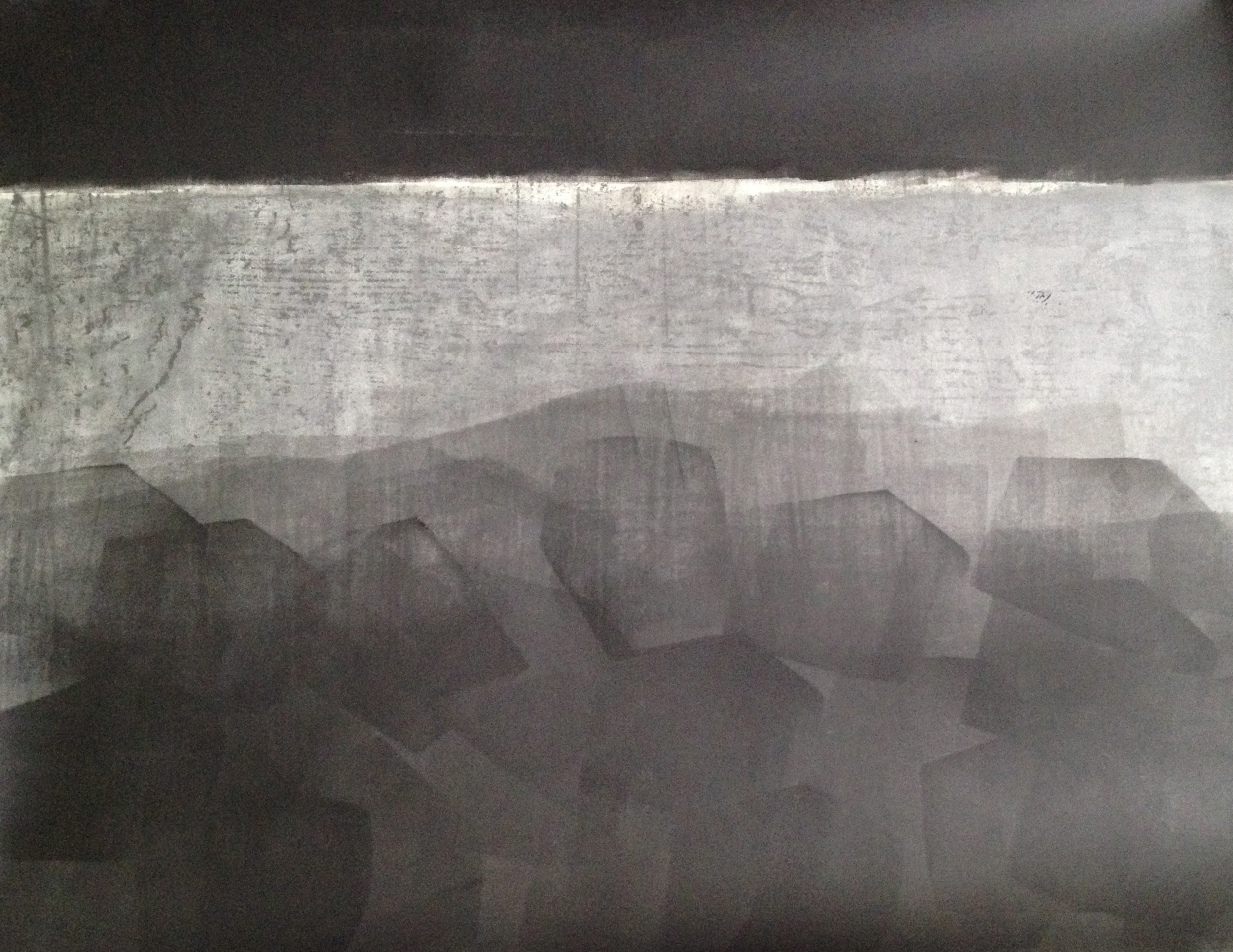 Drawing, 25" x 19", graphite and acrylic