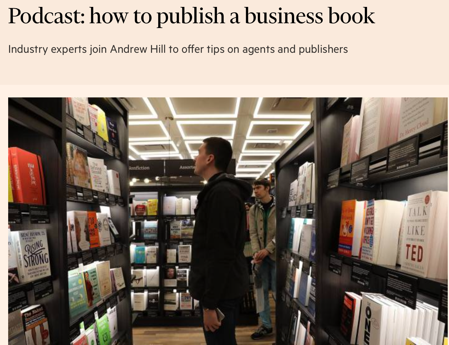 Podcast: how to publish a business book