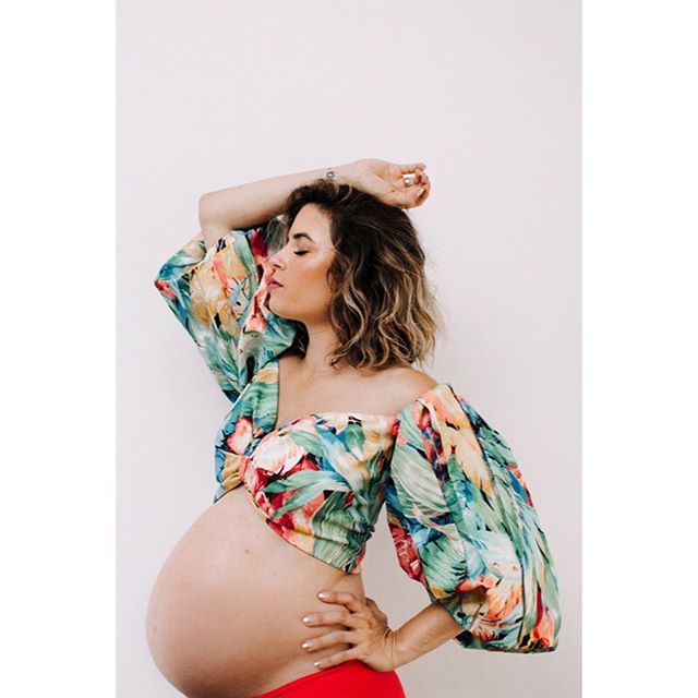 born &amp; reborn. heart cracked open, pushed to the edge of knowing. #photo @tonhyakae for @lafemmeforteproject // #top @fenoel by @feism_ who graciously welcomed my waddling 8 month pregnant self into her space to see what pieces could bring this v