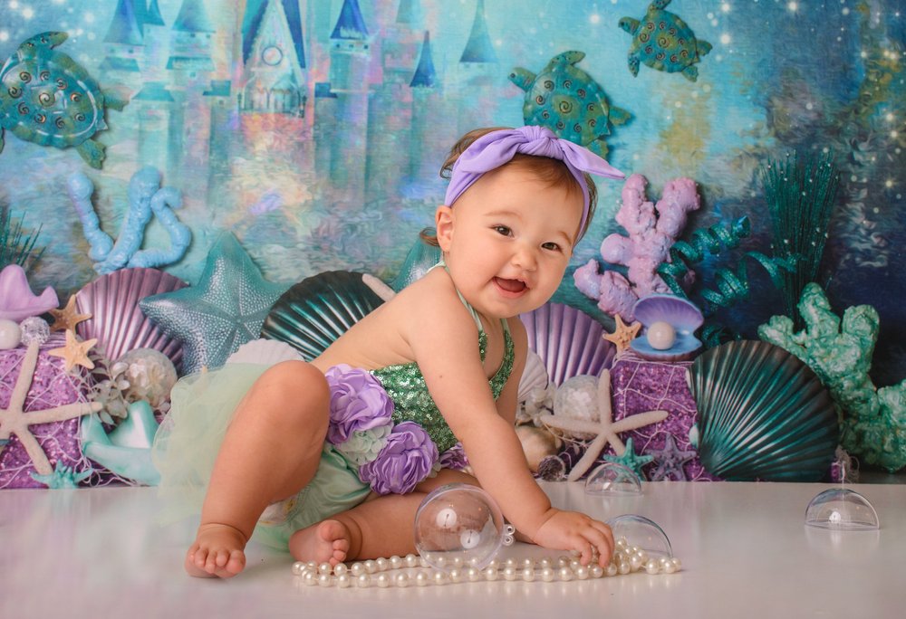 Charlotte Under The Sea Birthday Mermaid Cake Smash