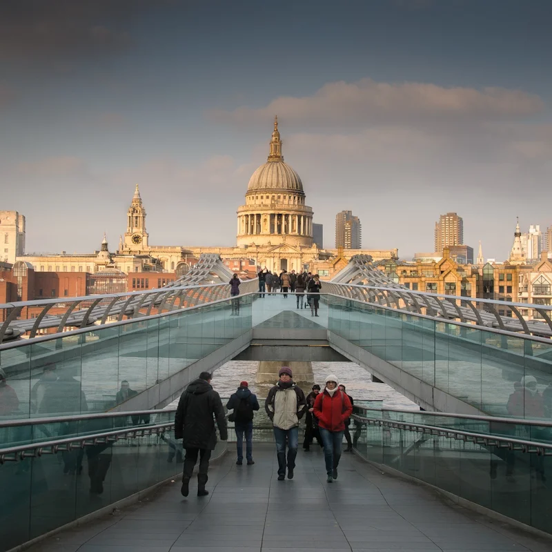 Across the Millenium Bridge by John Sweetland-Commended