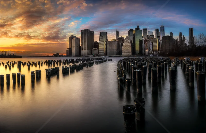 Manhattan Financial Skyline by Calvin Downes - 1st (PDI)