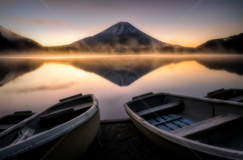  Morning Mist on Lake Shojiko by Calvin Downes - C (Adv) 