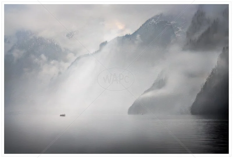  Misty Boat Trip by Calvin Downes - HC (Landscape Print) 