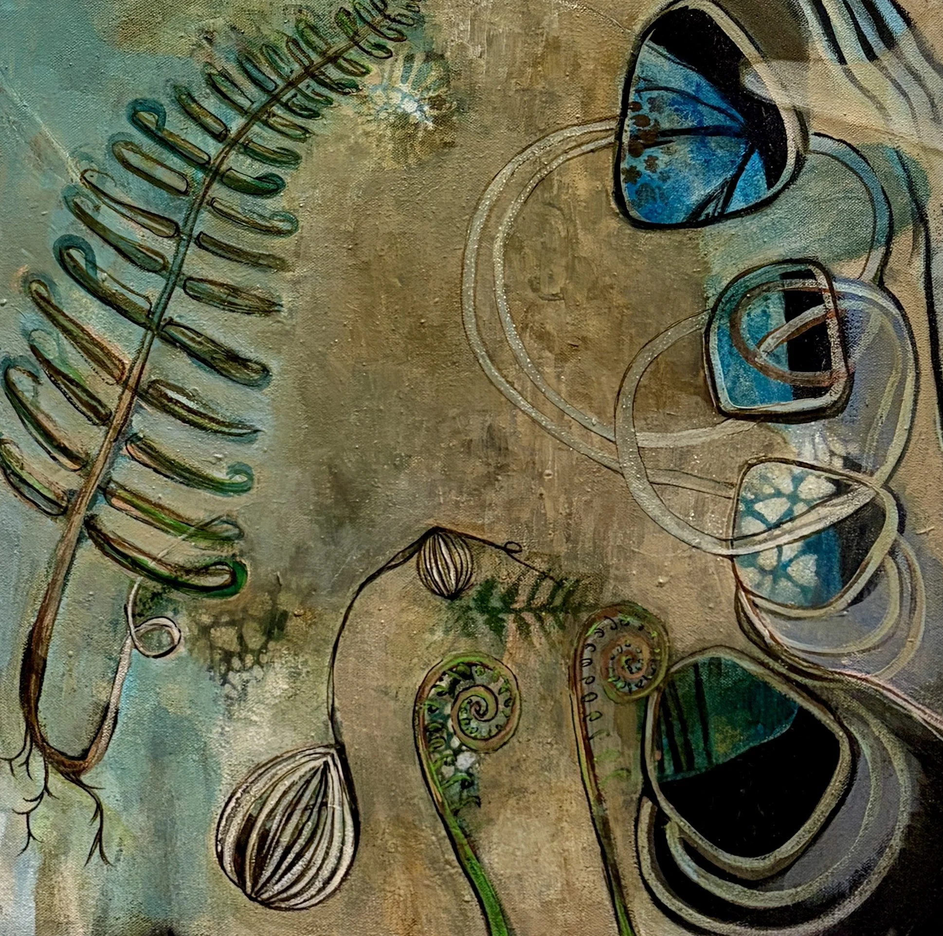 Fern and Seed Pods 
