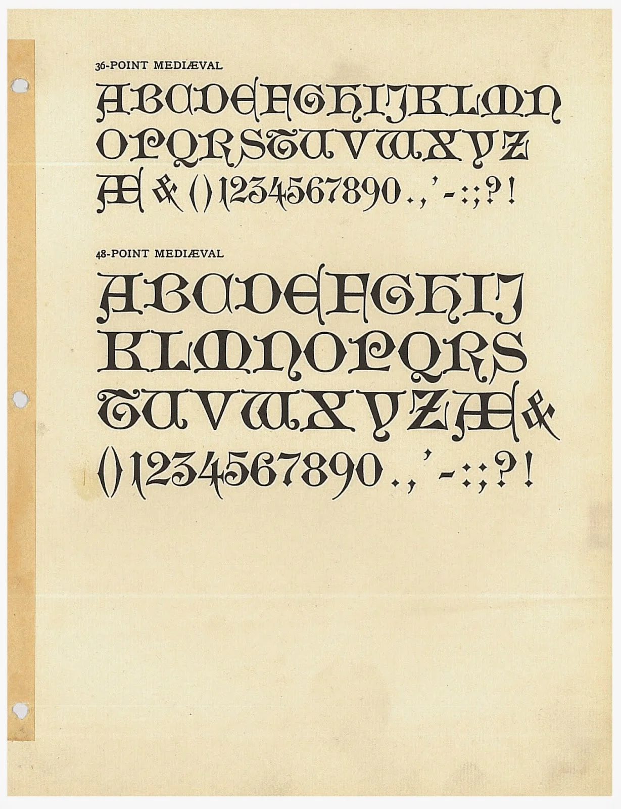 Arts and Crafts letterforms